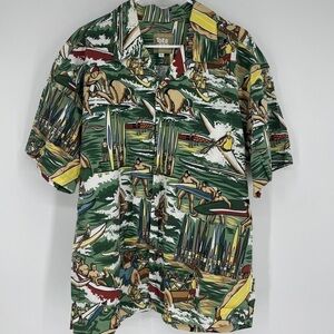 TOES ON THE NOSE CAMP BUTTON DOWN SHIRT SURFING Hawaiian